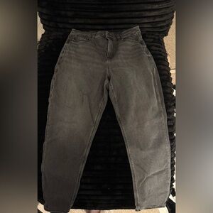 American eagle black wash curvy mom jean